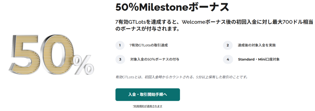 milestoneボーナス